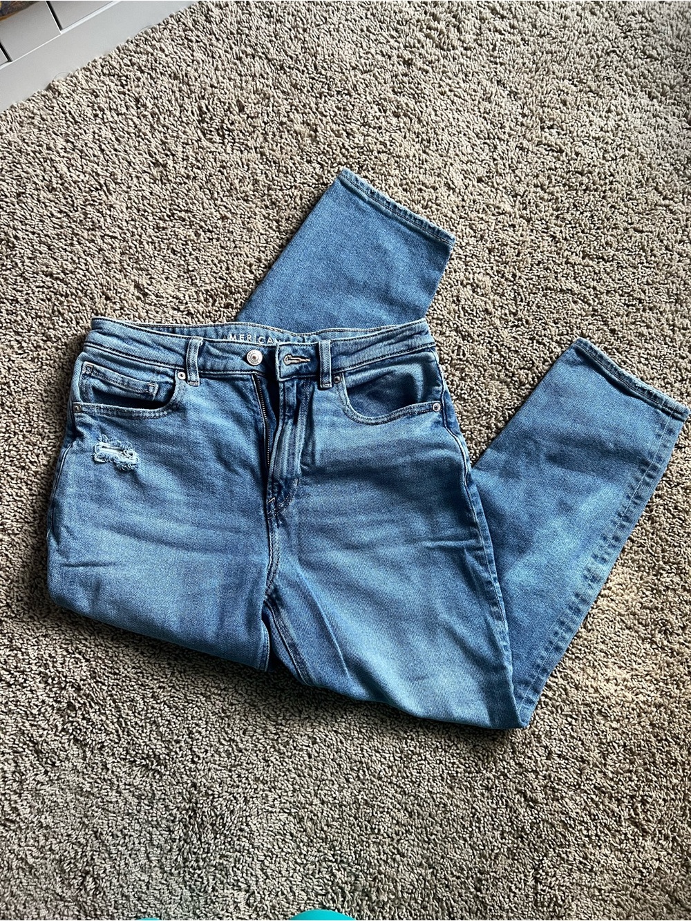 American Eagle Outfitters Light Blue Denim Jeans Size 6 Short